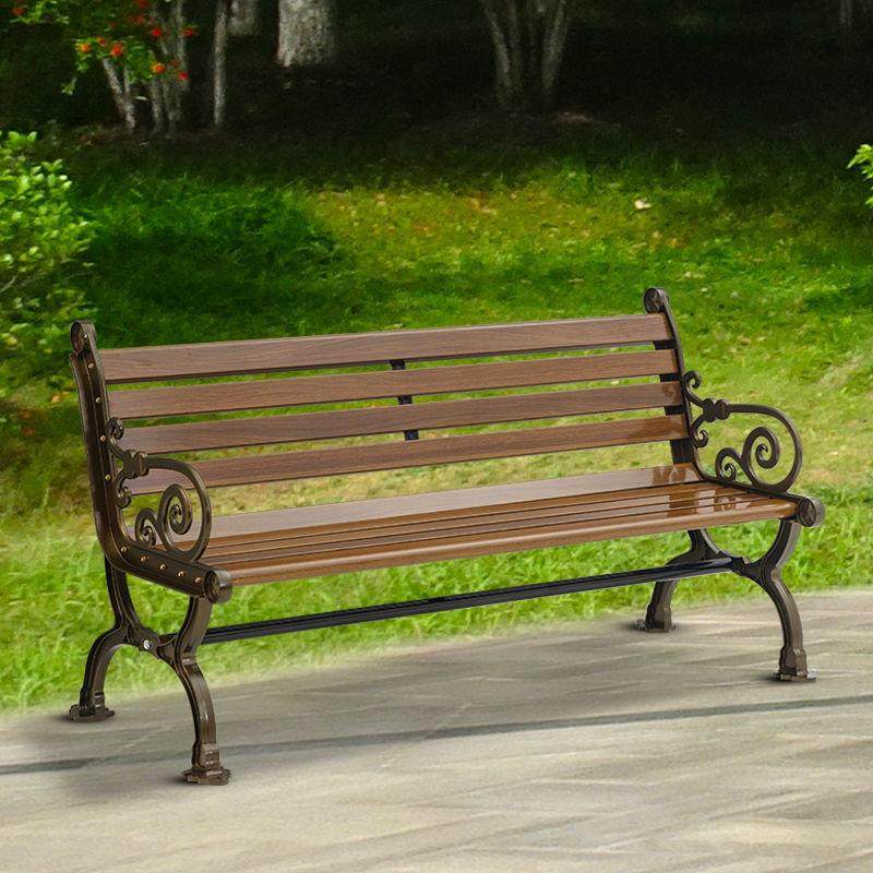 铸铝公园椅户外长椅铁艺三人椅子室外广场椅庭院座椅休闲椅长凳子