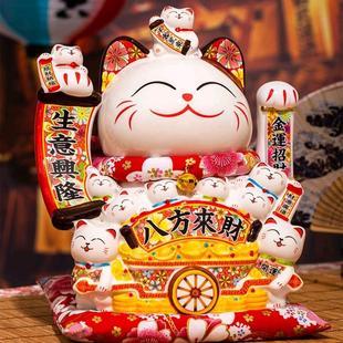 招财猫摆件自动招手开 业礼物前台生意兴隆摆件入户家用旺宅发财