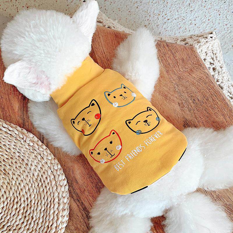 狗狗双面穿圆点马甲服装宠物狗幼犬泰迪猫博美比熊衣服双面穿设计