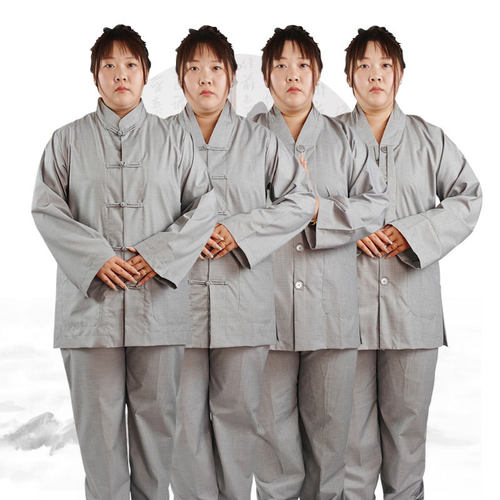 海青居士服套装女款复古盘扣中禅