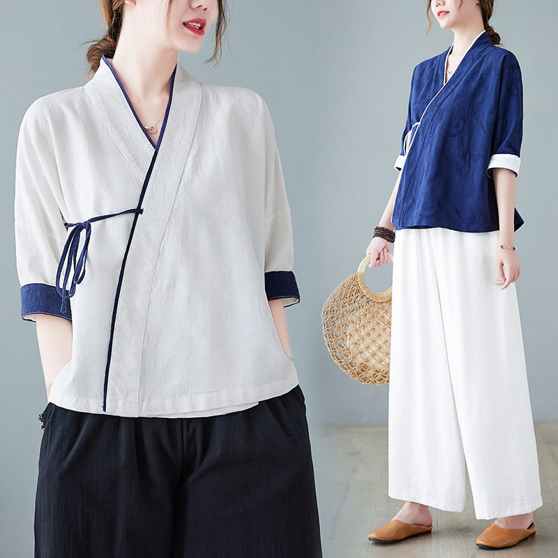 中女装禅意茶服居士养生采耳