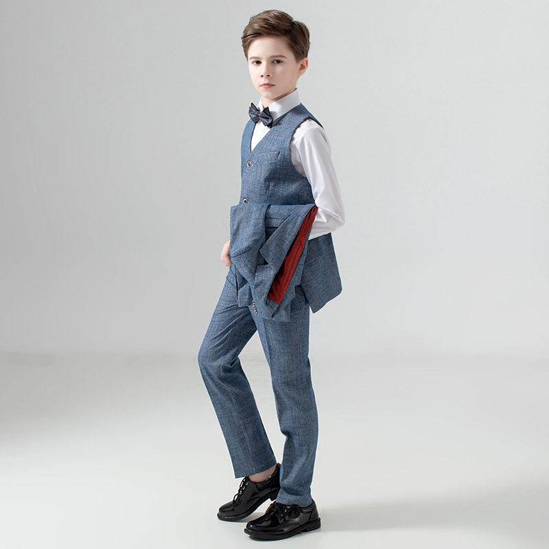 儿童西装套装三件套新款花童礼服