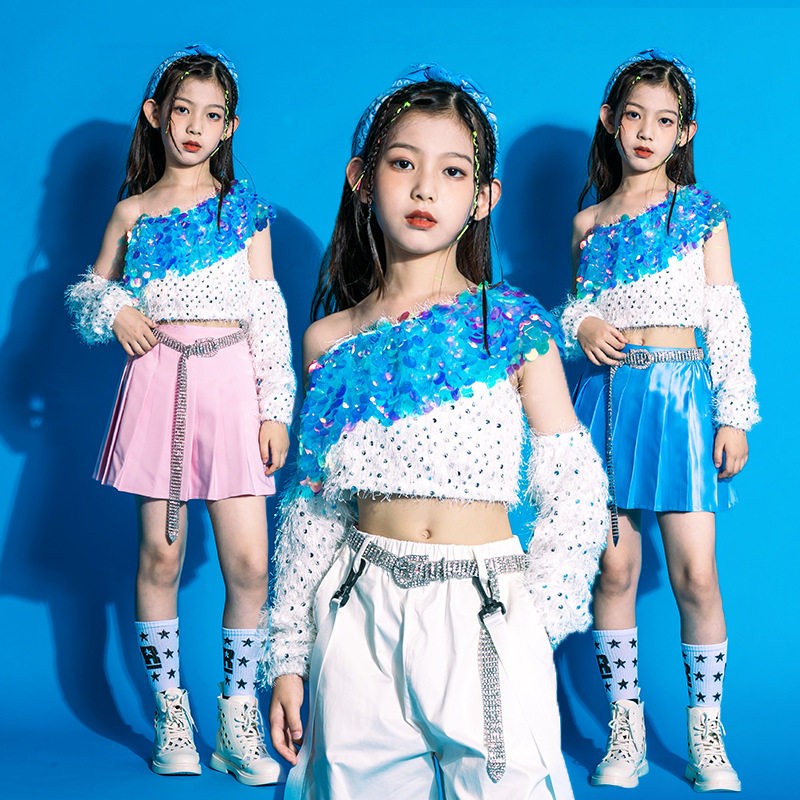 女团打歌服儿童爵士舞服装女童