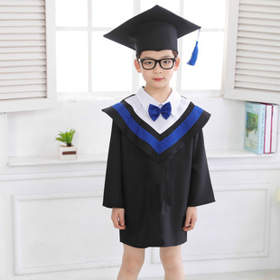 儿童博士服演出服摄影服装幼儿园小学生学士服帽毕业礼服
