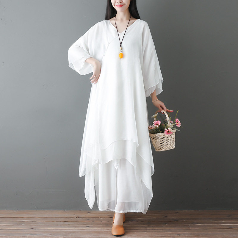 禅舞服装女套装中禅意仙女连衣裙