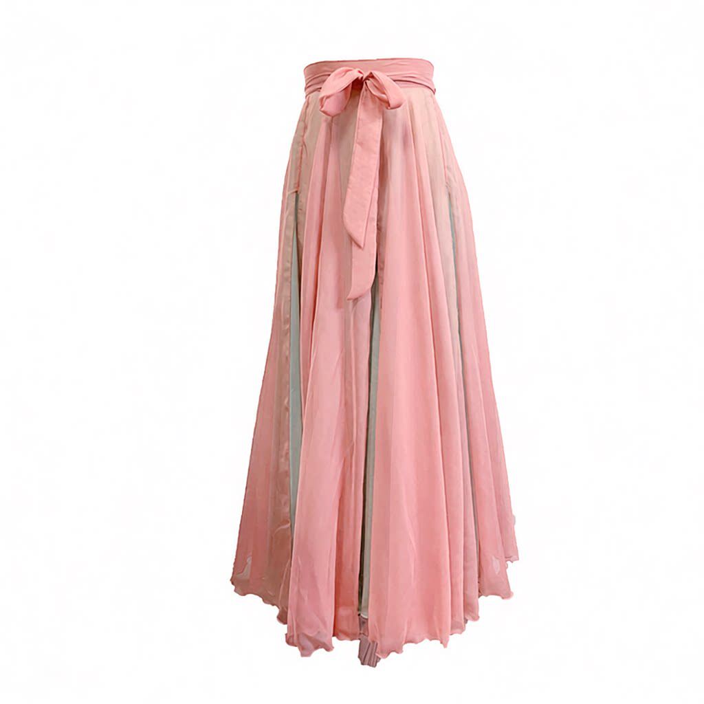 中民族古典舞蹈大摆裙练功演出服装度飘逸双层天丝长裙子古典舞服