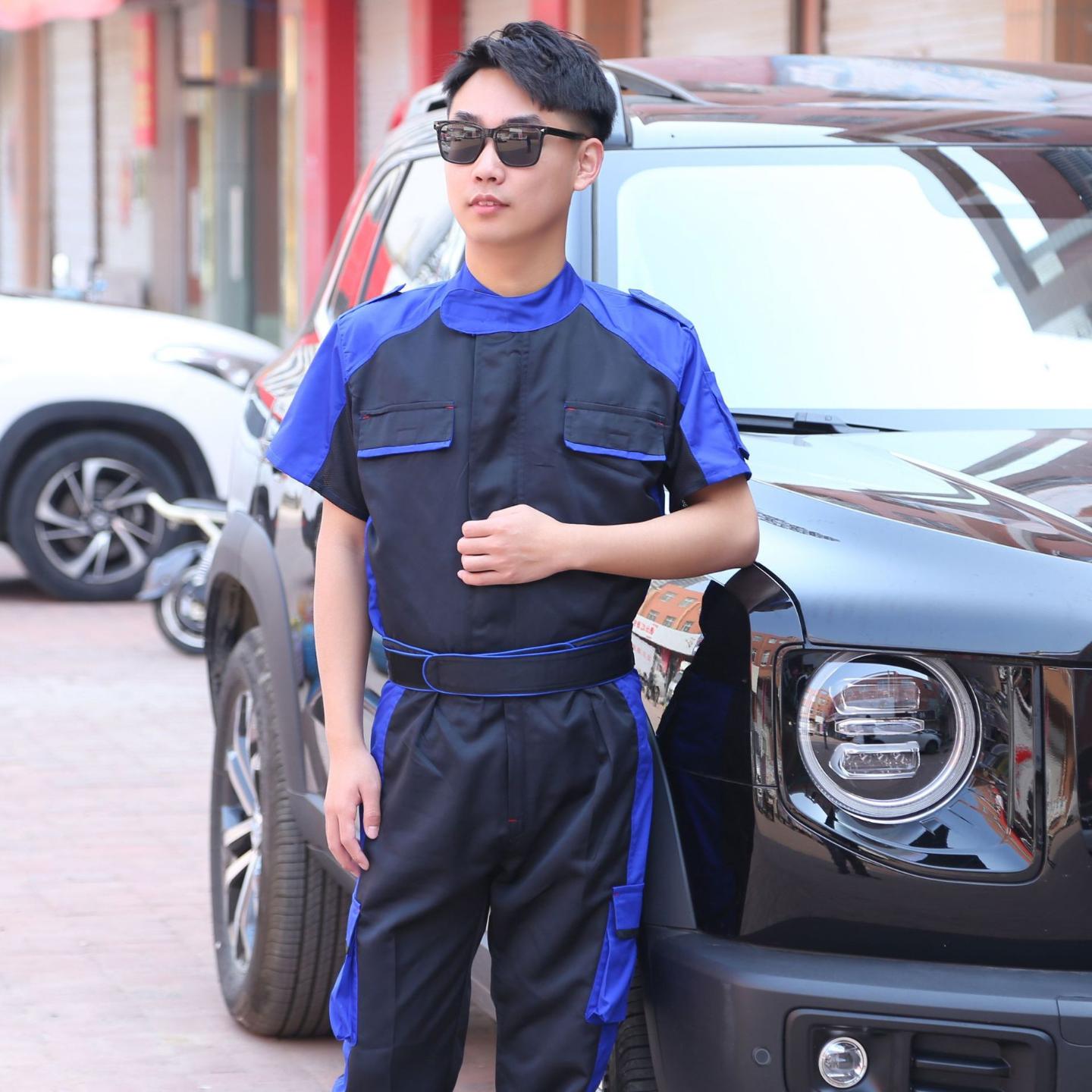 夏季劳保服电工短袖工衣定制logo