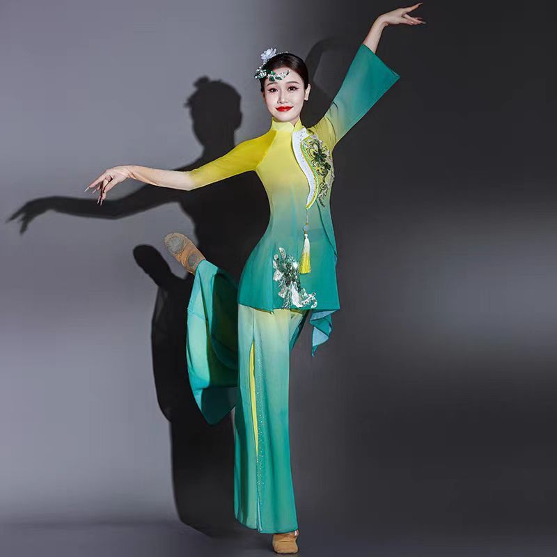 秧歌服女中老年广场舞蹈服装中