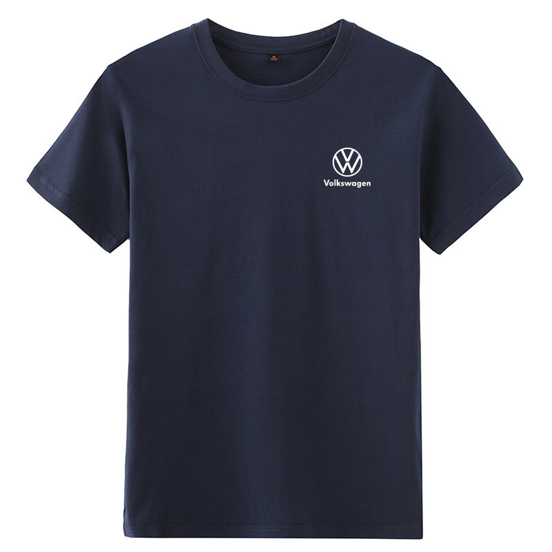 一汽大众工作服T恤短袖定制男女4S店圆领工装车友会纯棉衣服