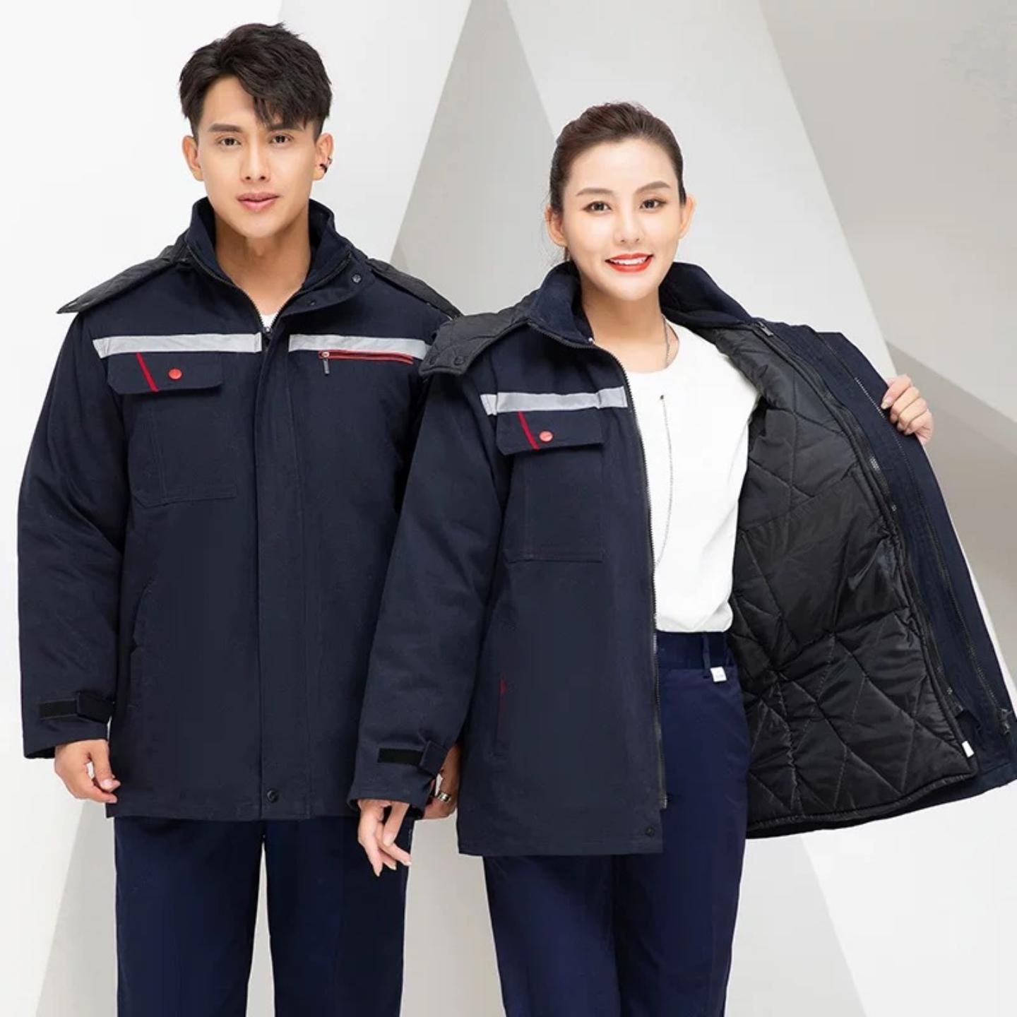 纯棉加厚棉袄外套工作棉服冬季
