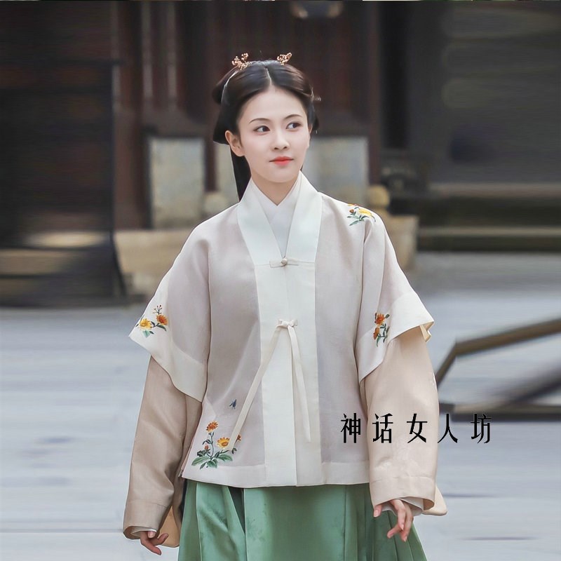 速发玉楼春同款汉服林少春白鹿今晨明朝官家小姐改良汉服马面裙
