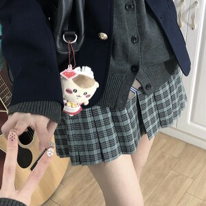 速发星星抱月球 jk感半格裙成品布/禾禾/tr学院风校供制服身裙