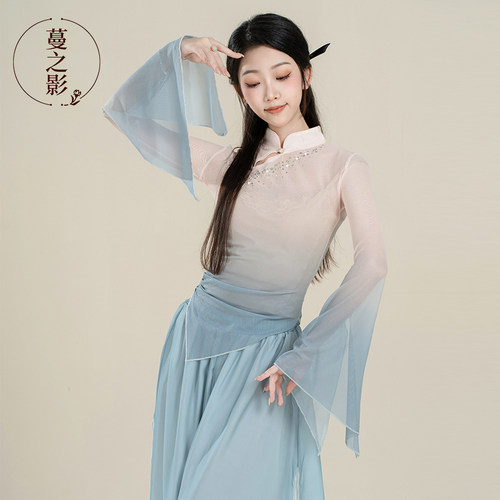 速发舞风古典舞服练功服渐变纱衣中艺国演出服国考舞蹈服装