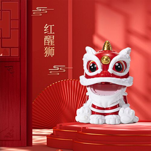 速发车太中控台车内载能国潮摇头醒狮摆驾汽车副件驶狮头装饰品