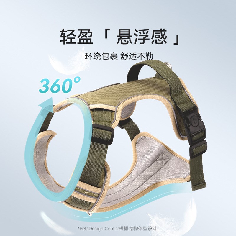 速发大型犬大外出胸背带狗链子项圈摩萨遛毛金狗绳用品