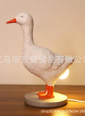 速发跨境活款计复新节白色灯鸡装饰品摆件树脂设 台灯灯泡