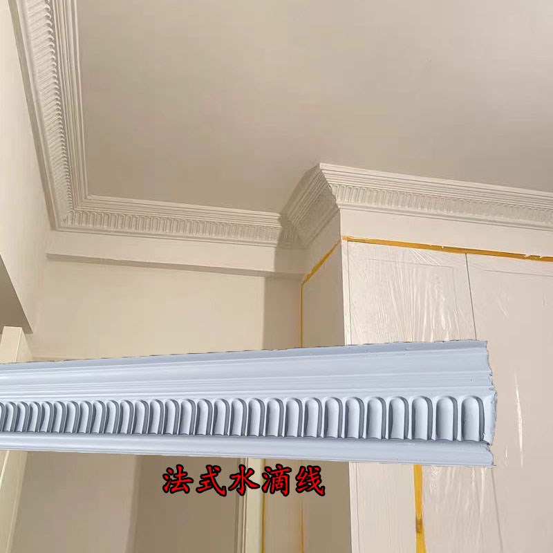 速发法式石膏线条钢琴线电视沙发背景墙角花柱石膏线装饰条