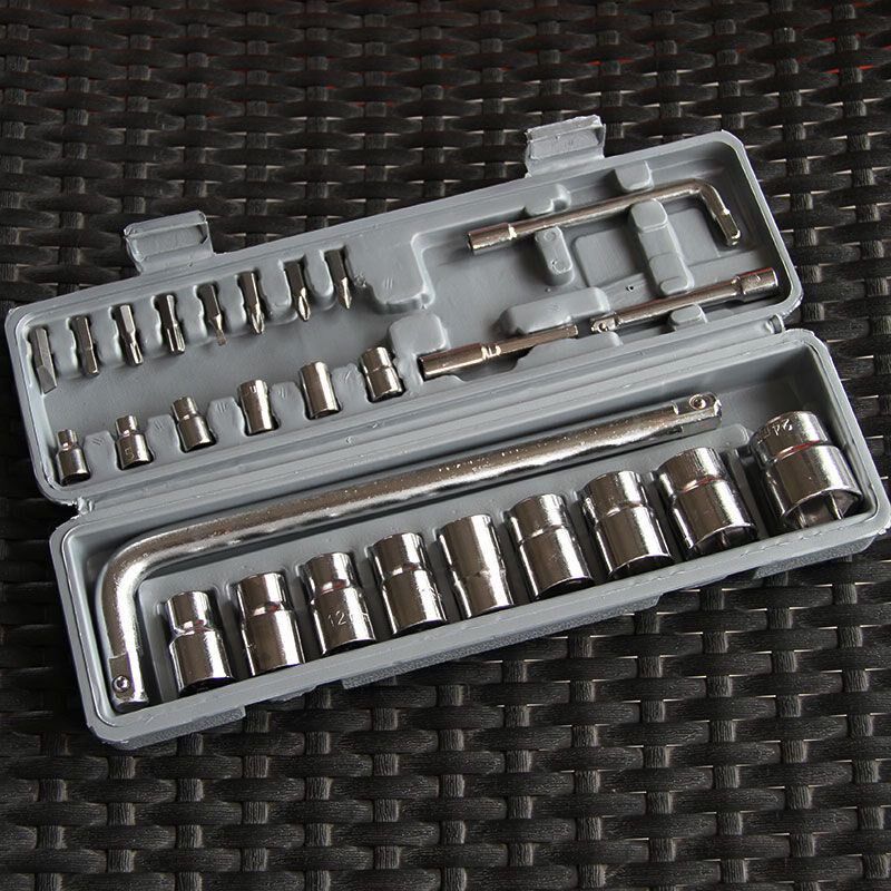 速发大飞套筒套装维修工具箱扳手热水器扳手工具套筒家用车用套筒