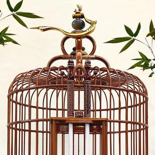 新款覆古老楠竹纯手工便宜广西底广式画 画眉公母广笼鸟笼子全套