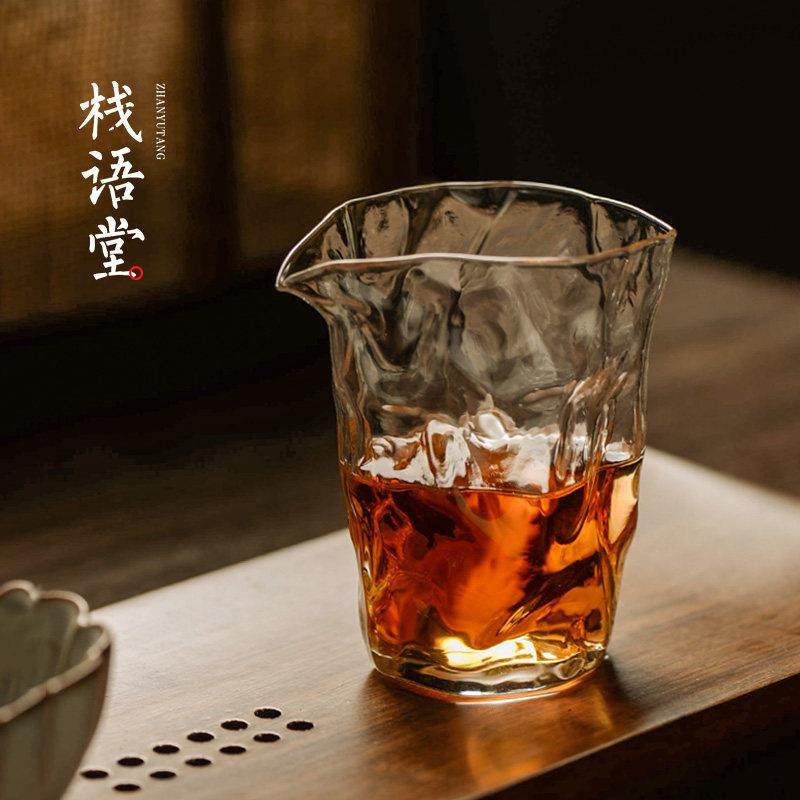 栈语 中式锤纹公道杯 加厚功夫茶具折纸纹耐热玻璃锤纹公杯分茶器,餐饮具,公道杯,淘宝优惠券,粉丝福利购,淘宝优惠卷