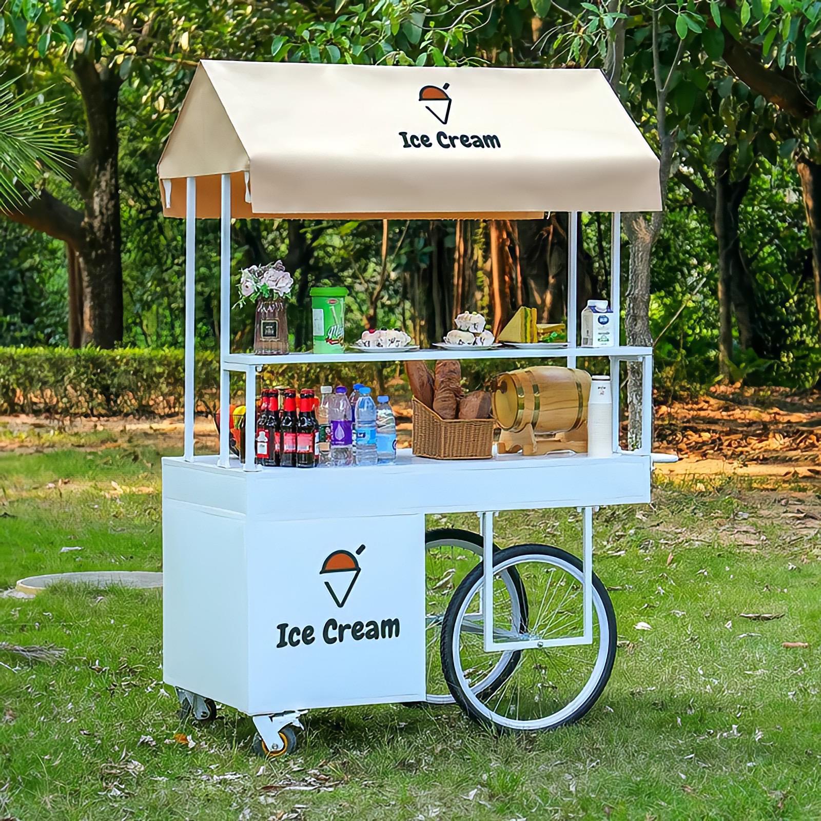 户外公园移动摆摊小推车商业品牌活动专卖店促销车商场展销会花车