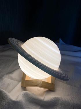 「左耳说」电脑桌面星球土星模型夜灯小众高级感氛围摆件生日礼物