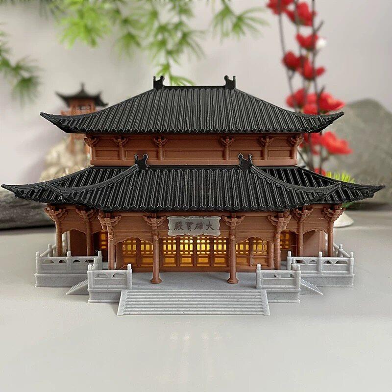 微缩古建筑造景摆件大尺寸模型办公桌书桌假山鱼缸水陆缸盆景景观