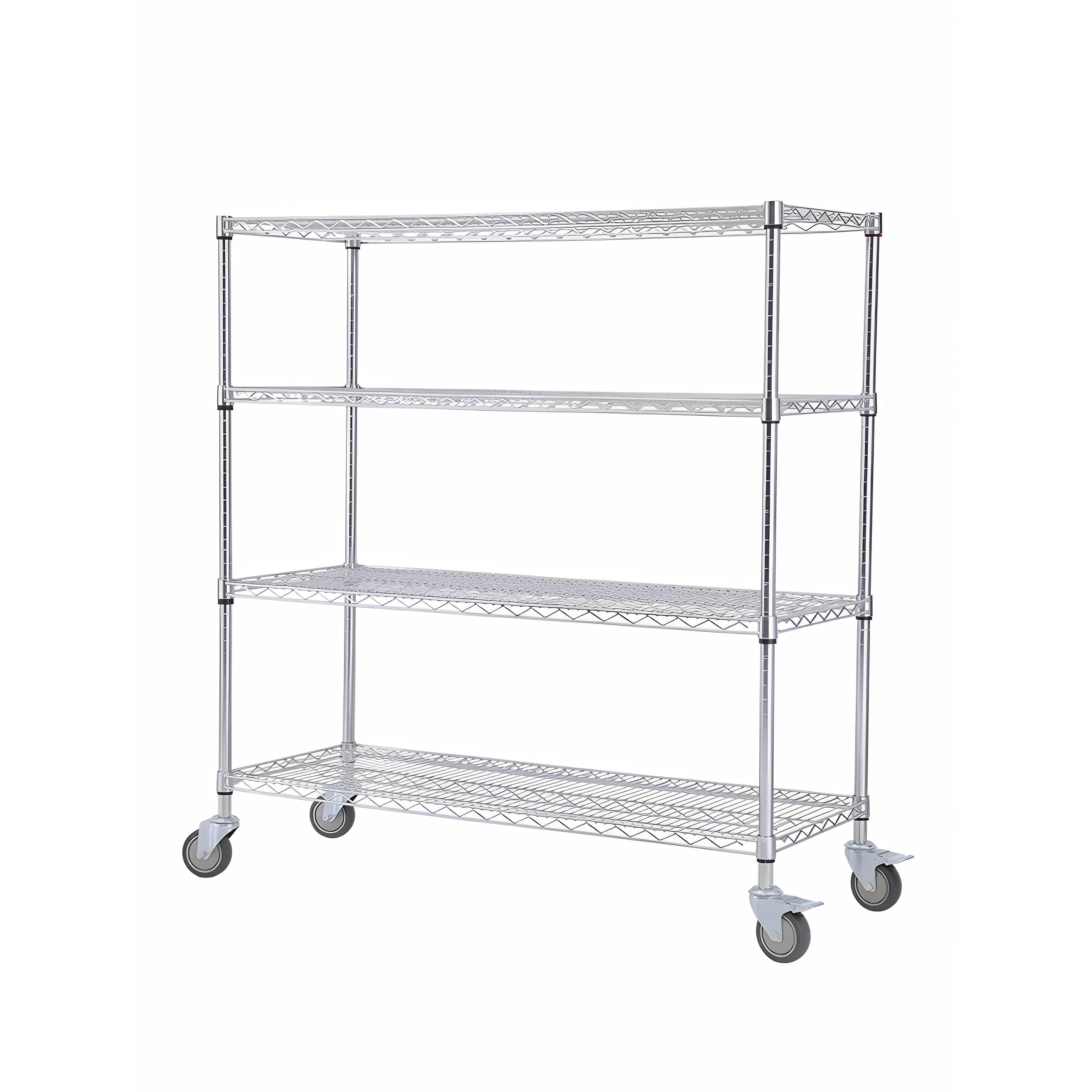 加厚多层带轮镀铬防静电线网架仓储家用置物架不锈钢网货架定制