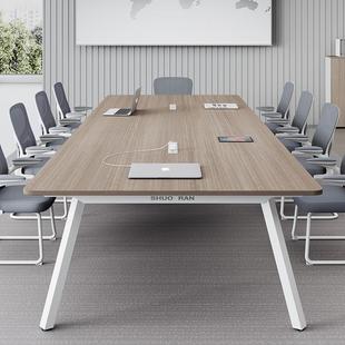 办公会议桌长桌简约现代会议室洽谈桌椅组合大小型会客桌子工作台