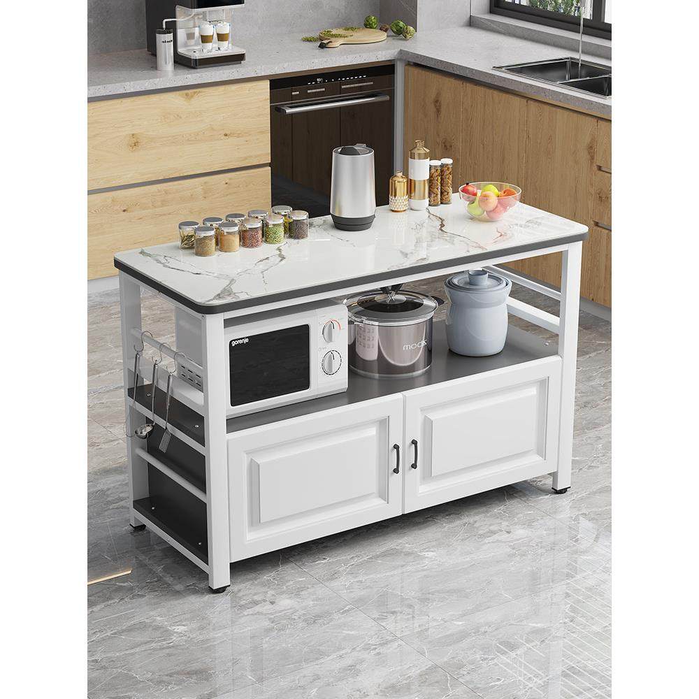 厨房岩板切菜桌操作台落地家用多层微波炉烤箱置物架多功能储物柜,厨房/烹饪用具,厨房置物架/置物柜/角架,淘宝优惠券,粉丝福利购,淘宝优惠卷