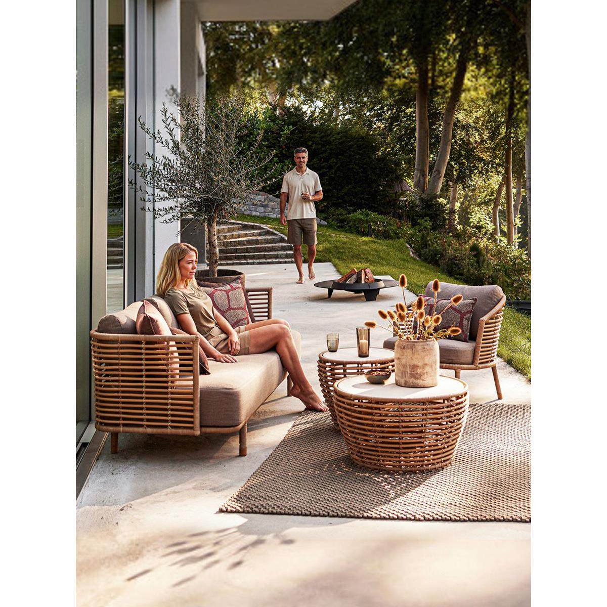 户外藤编沙发庭院休闲室外阳台藤椅防晒防水民宿阳光房组合家具