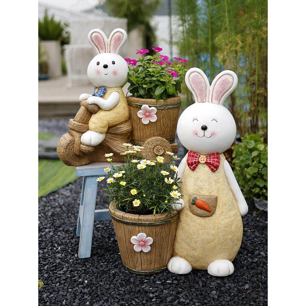 创意个性花园阳台大号可爱小兔子户外多肉植物花盆工艺品庭院摆件,家居饰品,户外/庭院摆件,淘宝优惠券,粉丝福利购,淘宝优惠卷