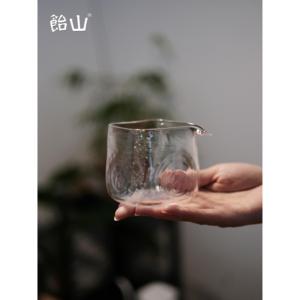 华山釉小方块男杯！原创设计手工茶海茶分隔玻璃茶具公平杯