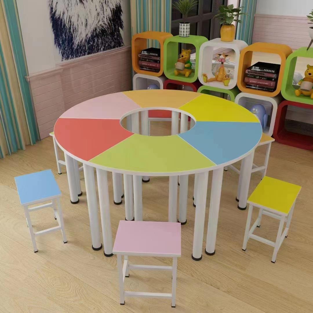 团辅桌心理咨询室阅览室桌椅组合团体拼接桌学校培训辅导室活动桌