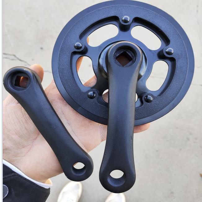 儿童车32齿曲柄牙盘 折叠车114铝合金曲柄 20寸山地车7速8速牙盘