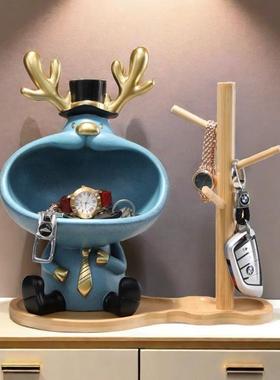 钥匙收纳摆件入户玄关现代轻奢鞋柜家居桌面装饰品客厅乔迁礼物