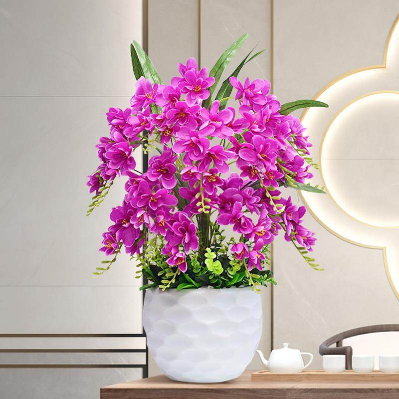 蝴蝶兰彷真花套装摆件假花绢花塑料花家居客厅茶几电视柜装饰摆设,鲜花速递/花卉仿真/绿植园艺,仿真花,淘宝优惠券,粉丝福利购,淘宝优惠卷