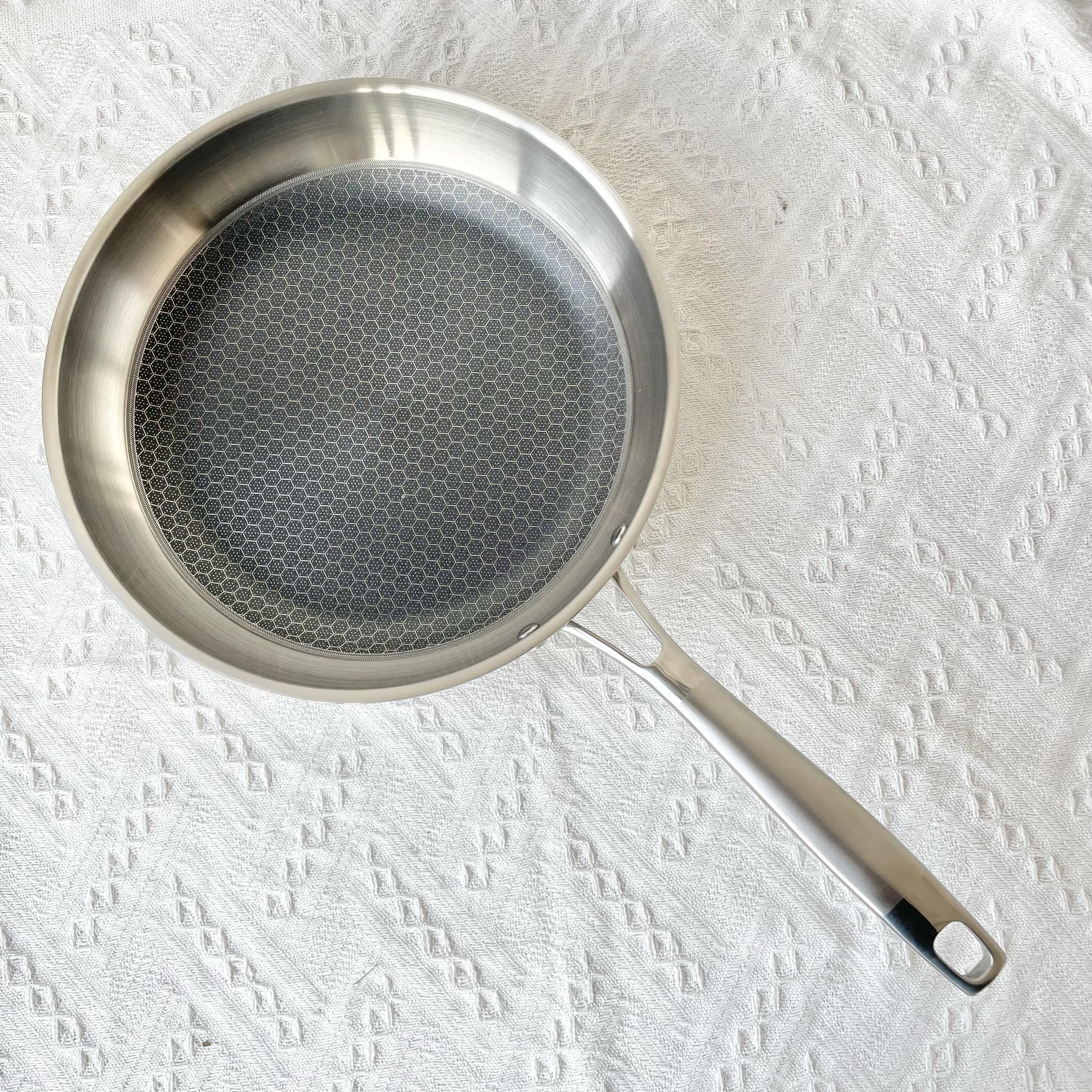 德国原单18-10不锈钢煎锅家用平底锅蜂窝不粘锅燃气电磁炉通用28c