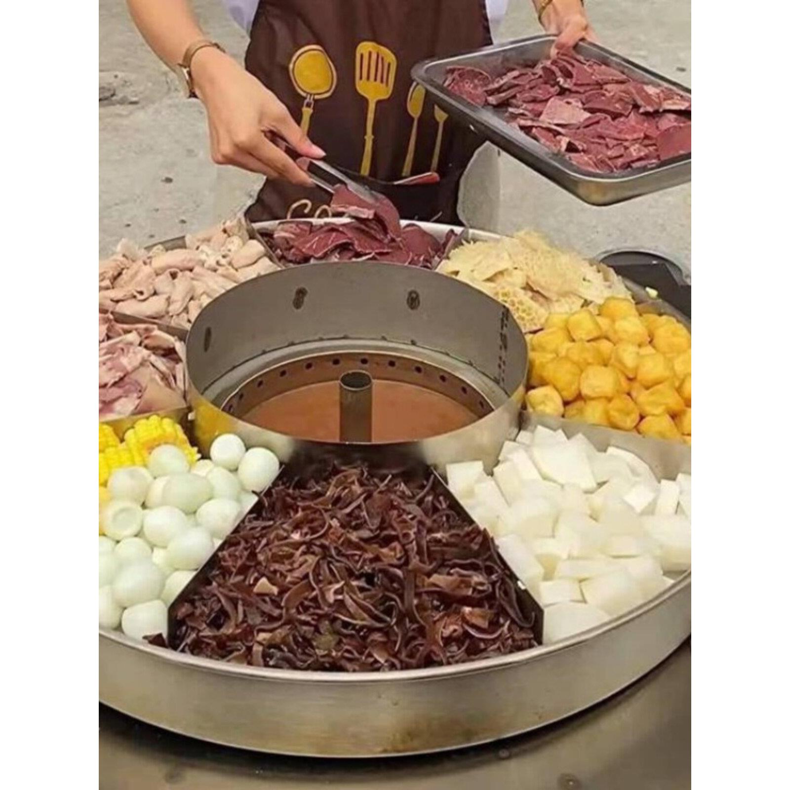 港式喷泉牛肉杂锅商业摊位移动多功能麻辣火锅节能牛肉杂锅配件