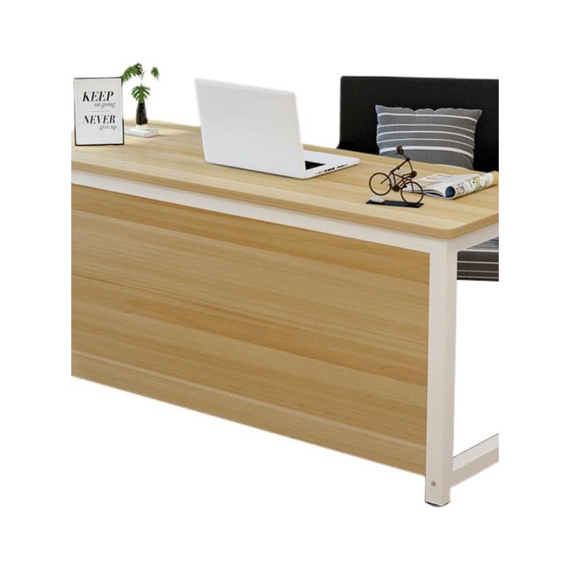 简约现代电脑桌家用台式书桌组装长条桌前台接待挡板桌简易办公桌