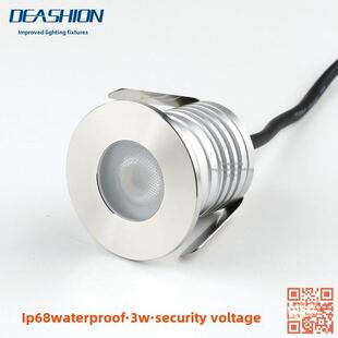 游泳池温泉浴池重叠12V水下灯水下Led防水户外地下灯池鱼池3W景观