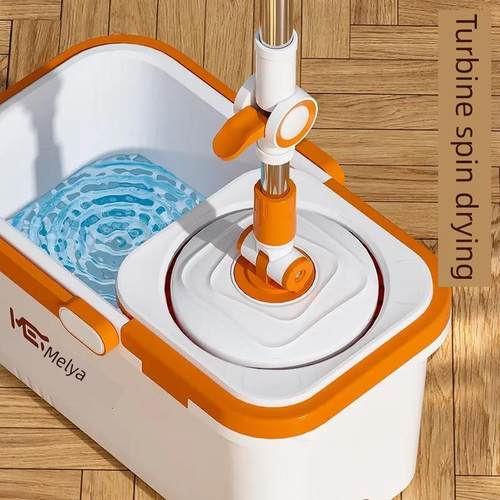 美尔雅旋转拖把加大加厚款家用双驱动免手洗懒人拖把带桶居家套装