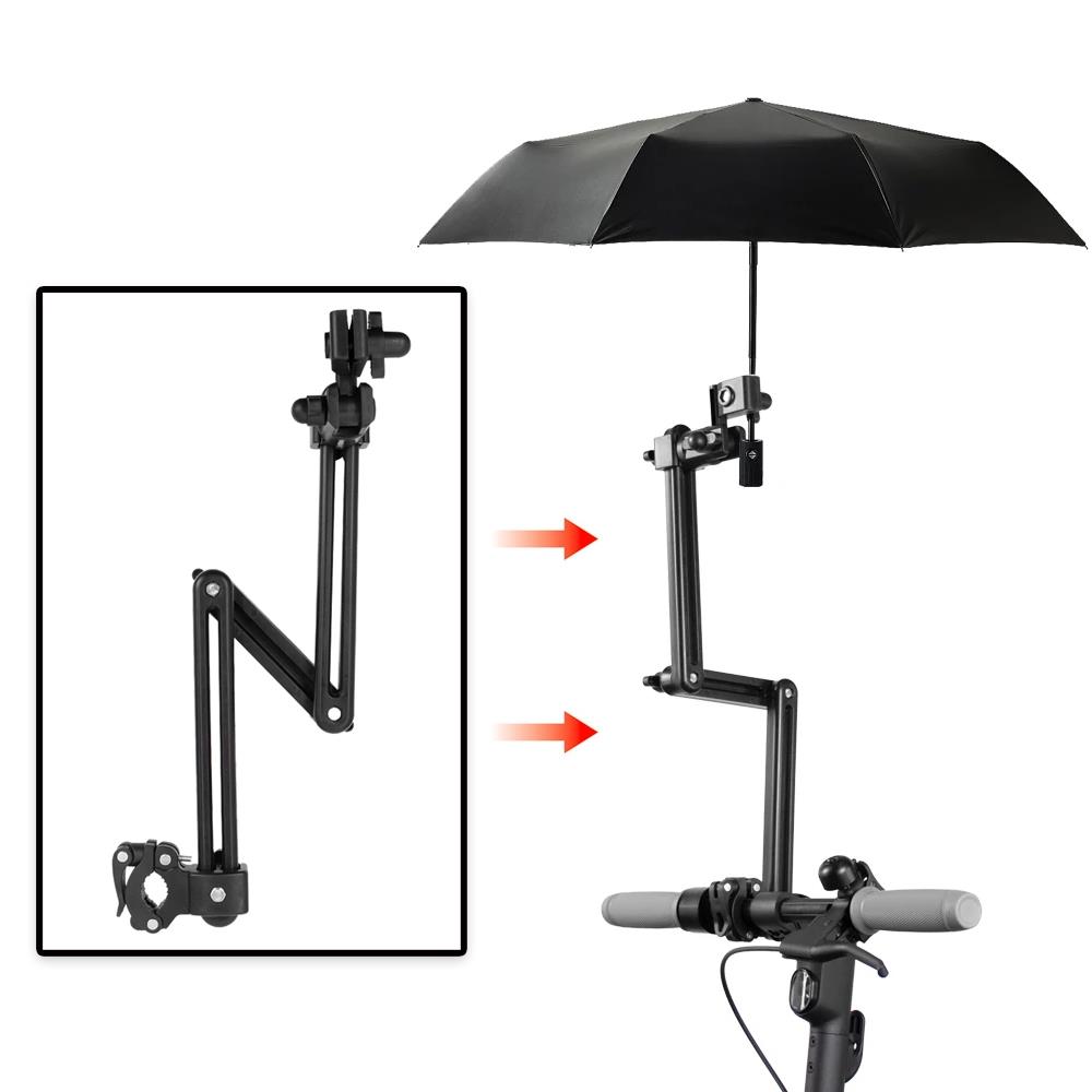 通用于电动滑板车便携式站立式骑行配件的可调节可遮阳稳定伞架