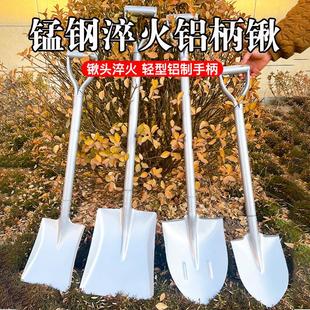 军印铁锹锰钢加厚铁铲园艺工具尖头铲子户外挖土挖沟铁锨家用种菜