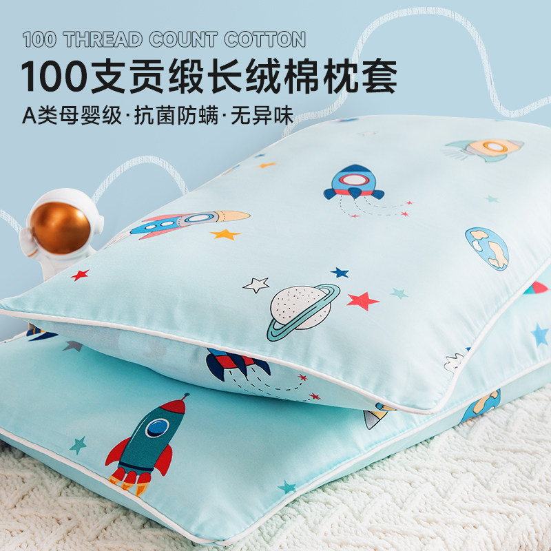 100支纯棉卡通夏凉枕套图片