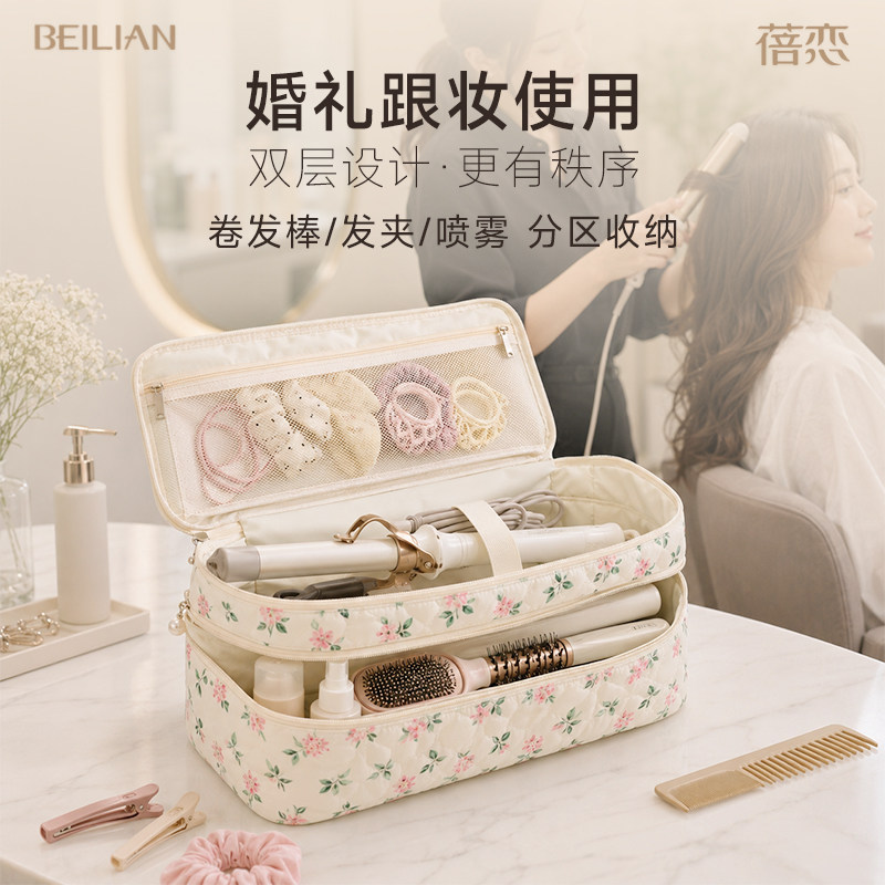 吹风机收纳袋手提款便携卷发棒防尘袋化妆品包适用于多风格收纳包图片