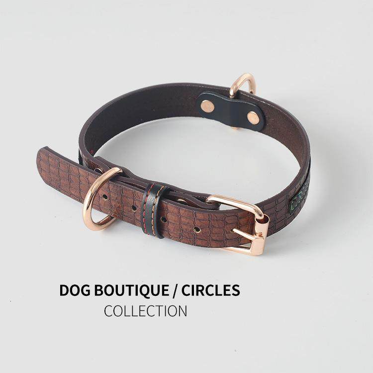 宠物牵引绳 狗狗牵引PU皮项圈狗项圈狗绳狗链子 宠物用品现货
