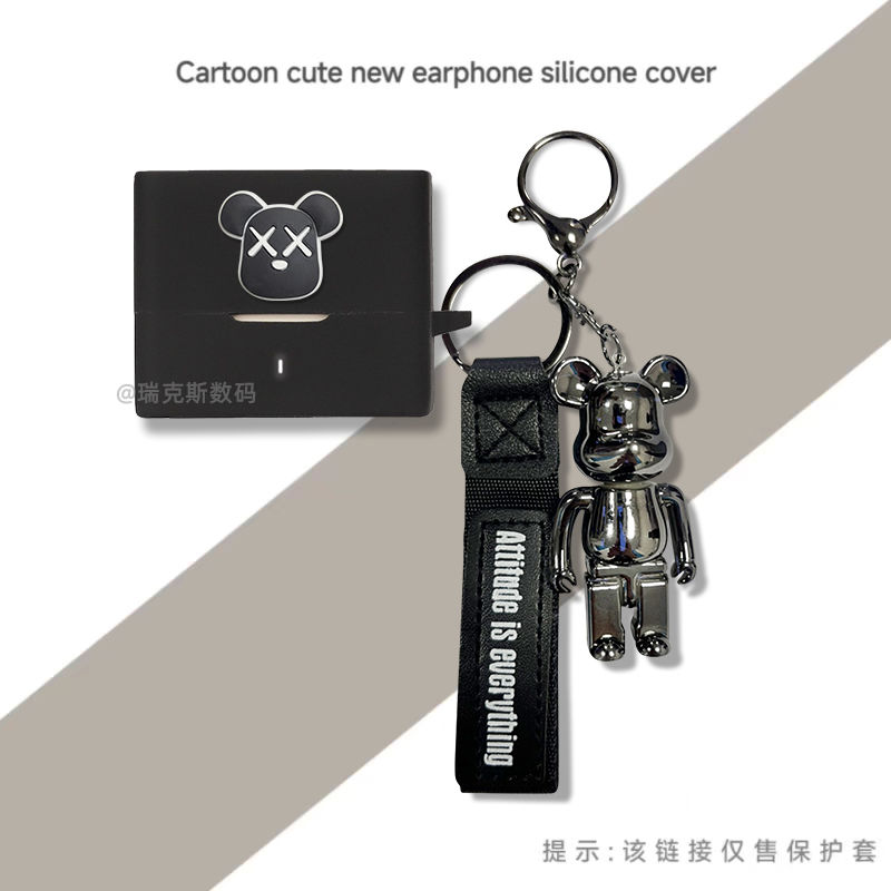 适用水月雨阴阳师联名版耳机充电仓保护套硅胶全包款卡通软壳水月雨超声波阴阳师联名版/太空漫游耳机保护套