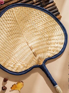 Fans in the summer of hand-woven cattail leaf fan home old