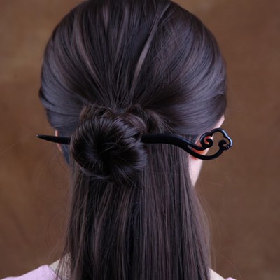 New Retro Chinese Hairpin Vintage Wooden Hair Fork Carve Ani